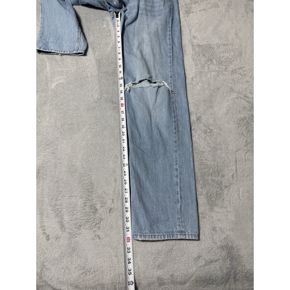 American Eagle 90's Straight Women's 4 Long Light Wash Blue Denim Jeans 28x32 - Picture 3 of 9